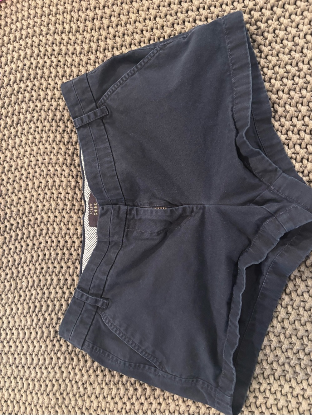 J. Crew Dark Navy Cotton Chino Shorts